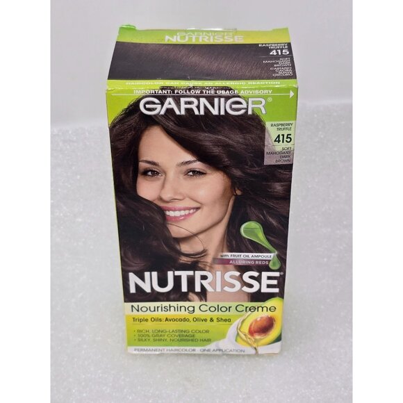 Garnier Nutrisse Nourishing Color Creme Hair Dye 415 Raspberry Truffle - Picture 1 of 4